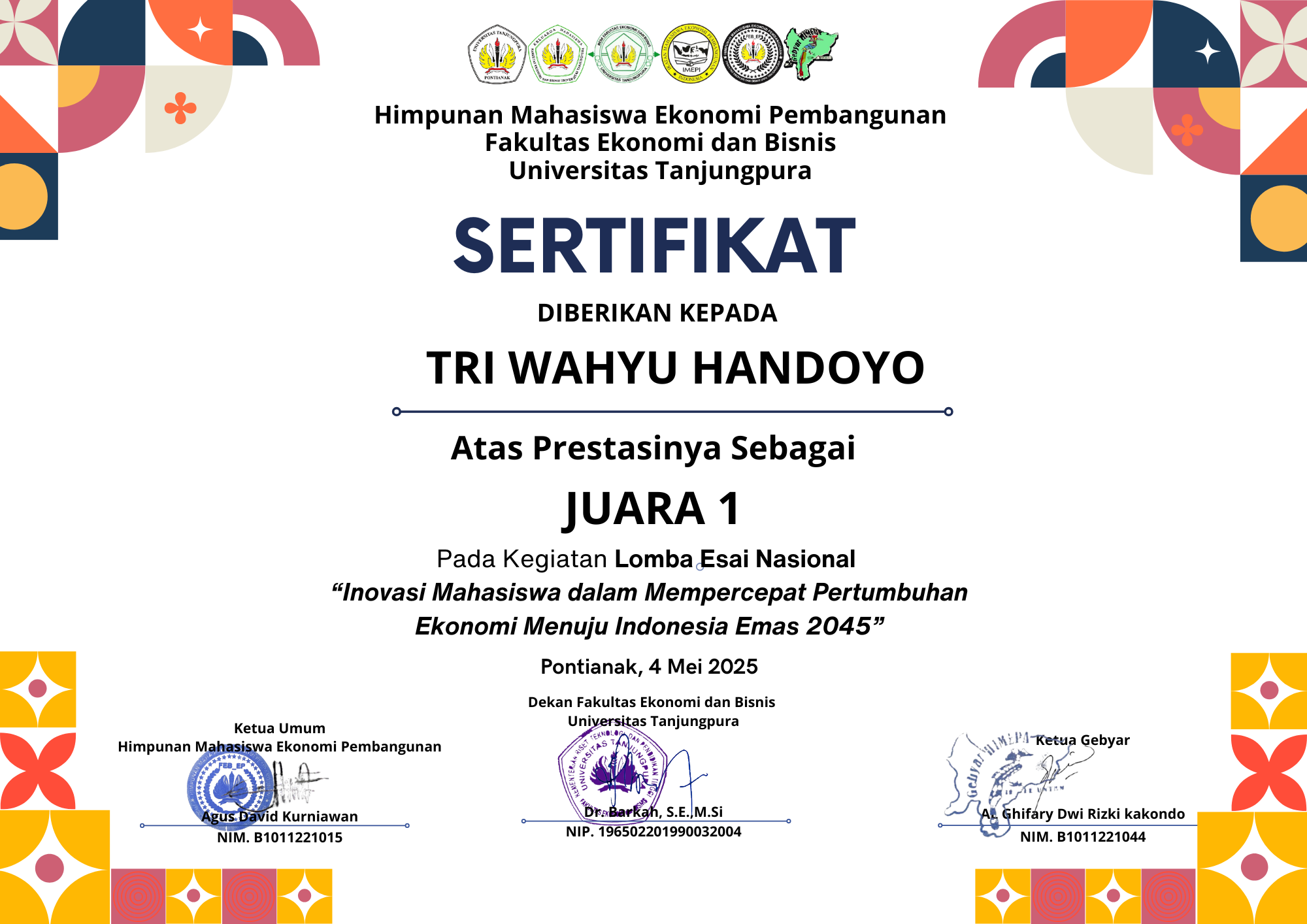 Sertifikat HIMEPA 2025